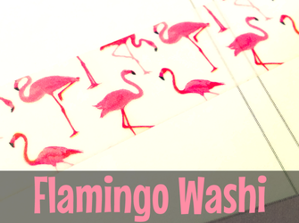 Flamingo Washi Tape #5 | Cute Masking tape | Flamingos