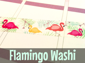 Flamingo Washi Tape #4 | Cute Masking Tape | Flamingos