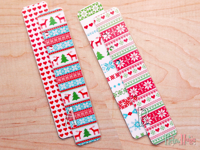 Retro Hugs | Page Markers | Christmas #4 | Personal Size