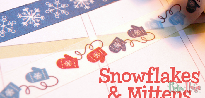 Snowflakes & Mittens Washi Tape | Cute Winter Masking Tape